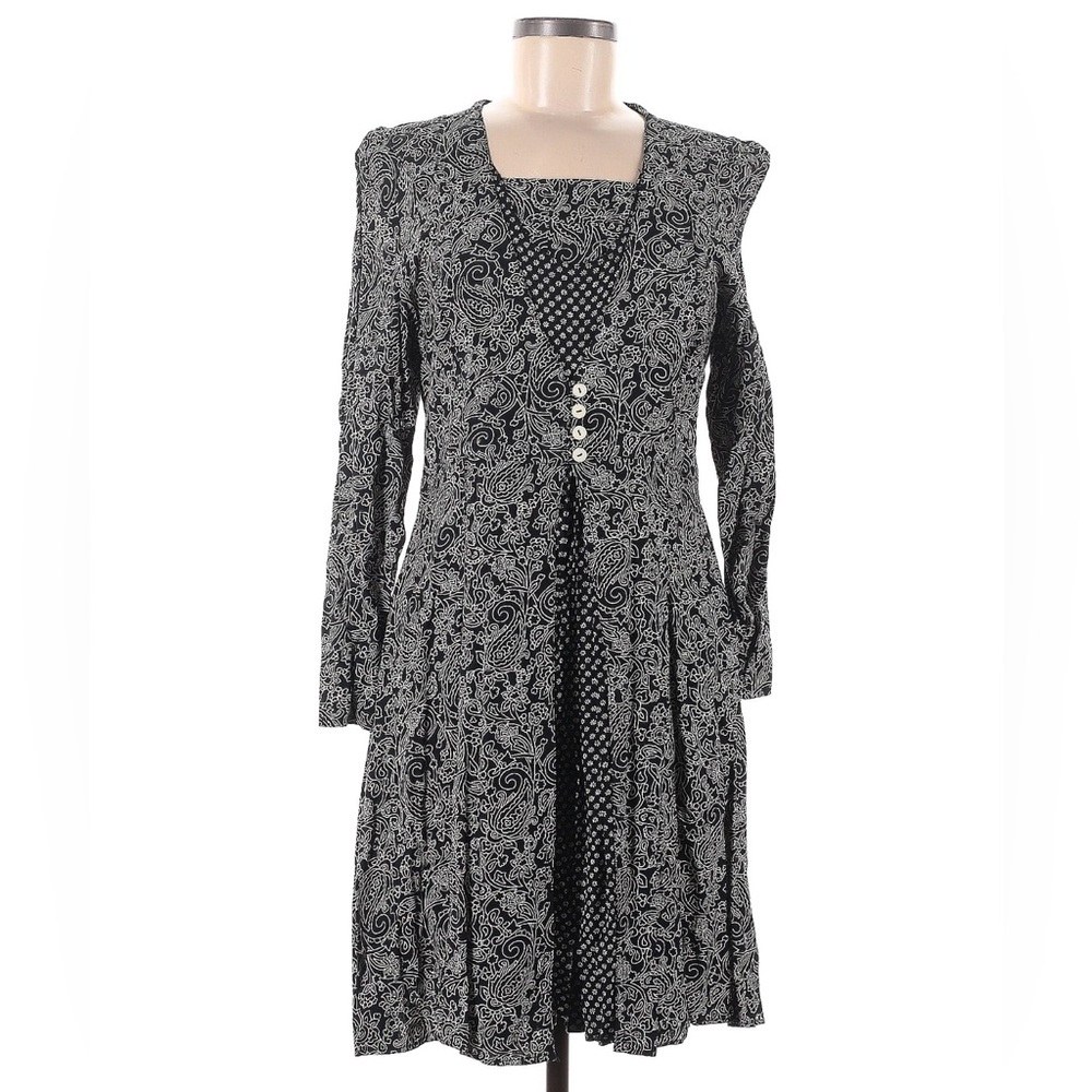 Black and White Patterned Dress